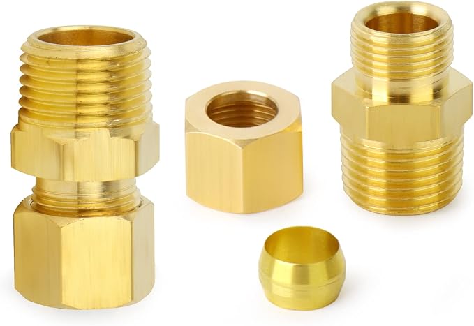 ChillWaves Brass Compression Tube Fitting, 1/4" OD x 1/4" NPT Male Compression - Image 6