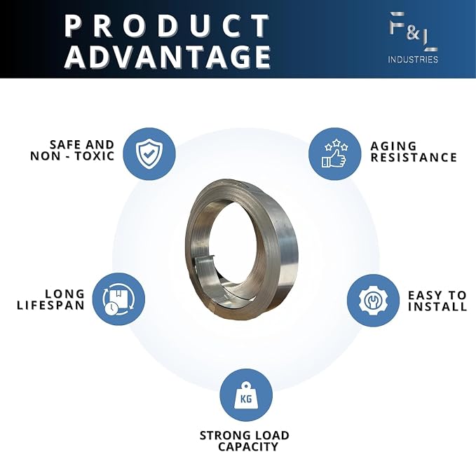 F&L 710-003 Heavy-Duty Metal Strap – 26 Gauge Galvanized Steel Strap, 1-1/2" x - Image 8