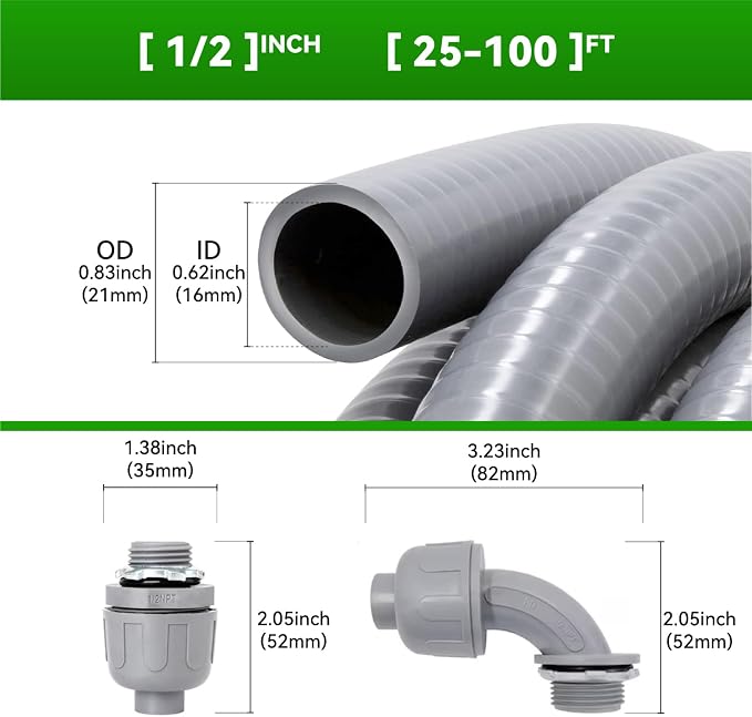 50 Foot Liquid-Tight Conduit Kit - Image 2