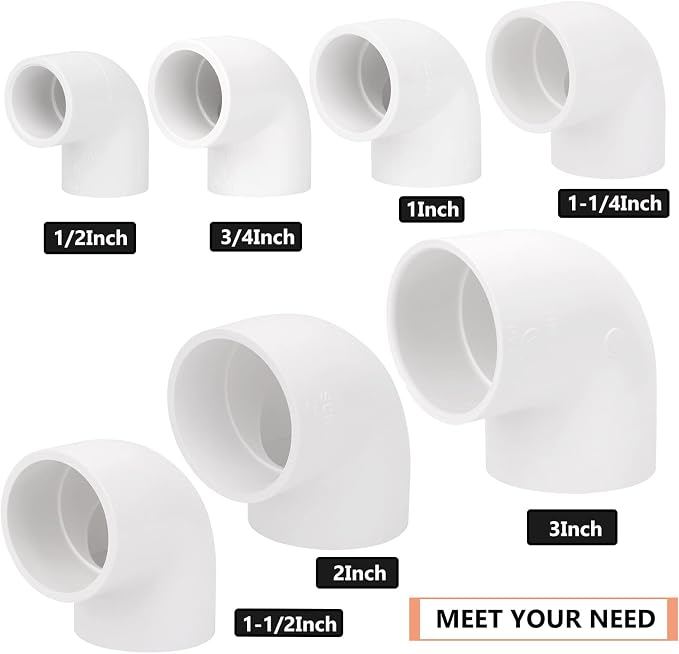 20 Pack 1" 90 Degree Elbow Pipe Fittings 2 Way Right Angle PVC Pipe Fitting - Image 4