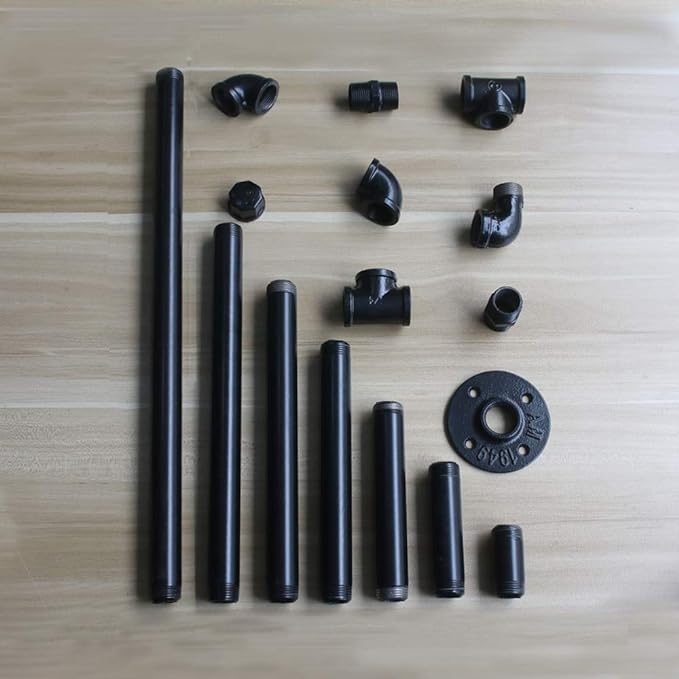 6 Pack 3/4" × 8" Pre-Cut Black Metal Pipe, Industrial Steel Fits Standard Three - Image 5