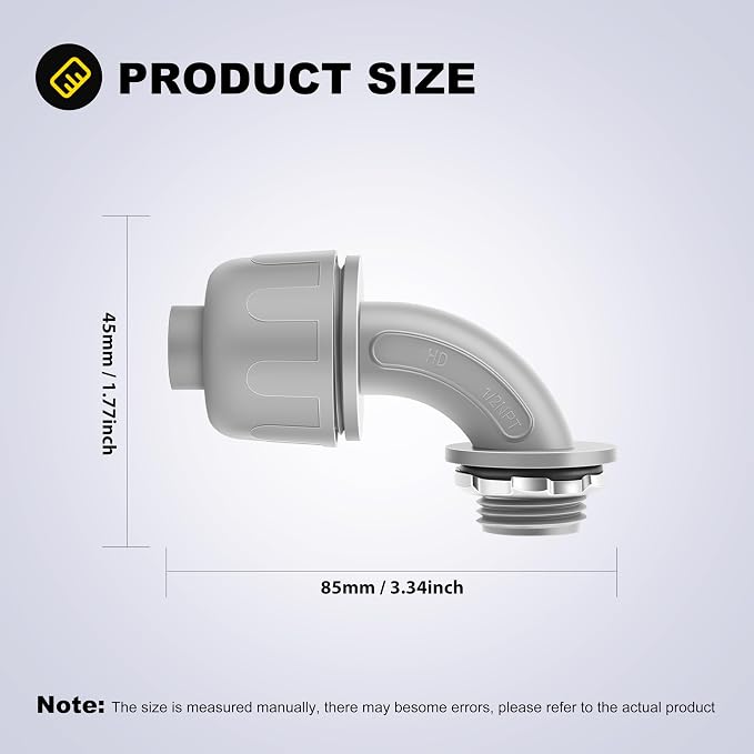 10 PCS 1/2" Liquid Tight Connector NPT Non-Metallic - Image 2