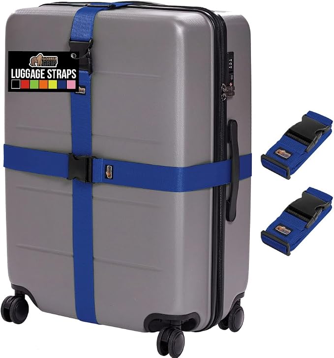 GORILLA GRIP Heavy Duty Adjustable Luggage Straps by GorillaGrip