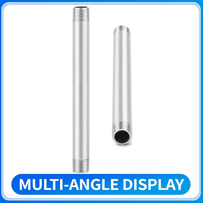 ChillWaves 304 Stainless Steel Pipe Fitting, Nipple Cast Pipe 3/4" NPT Male x - Image 3