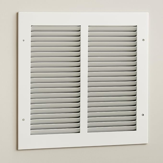 12x12 Air Return Vent Cover, Solid Steel White, 4 Pack - Image 6