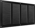 16 x 8 Inch Black Galvanized Steel Return Air Register Vent Cover, AC Vent Cover by ECOPROVENT