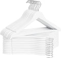 StorageWorks White Wooden Hangers, 20 Pack Wood Hanger by StorageWorks