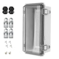 Electrical Box, IP67 Waterproof Hinged Clear Cover Stainless Steel Latch by LeMotech