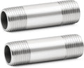 ChillWaves 304 Stainless Steel Pipe Fitting, Nipple Cast Pipe 1/2" NPT Male x by VisittheCHILLWAVES