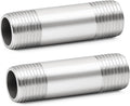 ChillWaves 304 Stainless Steel Pipe Fitting, Nipple Cast Pipe 2" NPT Male x 2" by VisittheCHILLWAVES