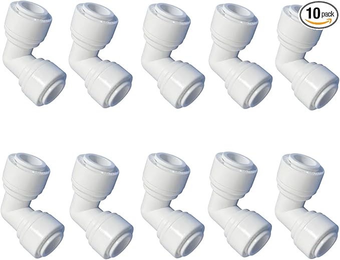 1/4" RO Tubing 90-Degree Elbow Connector, Push-to-Connect Fittings by Unknown