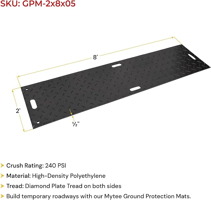 4 Pack 2' x 8' Ground Protection Mats - Image 8