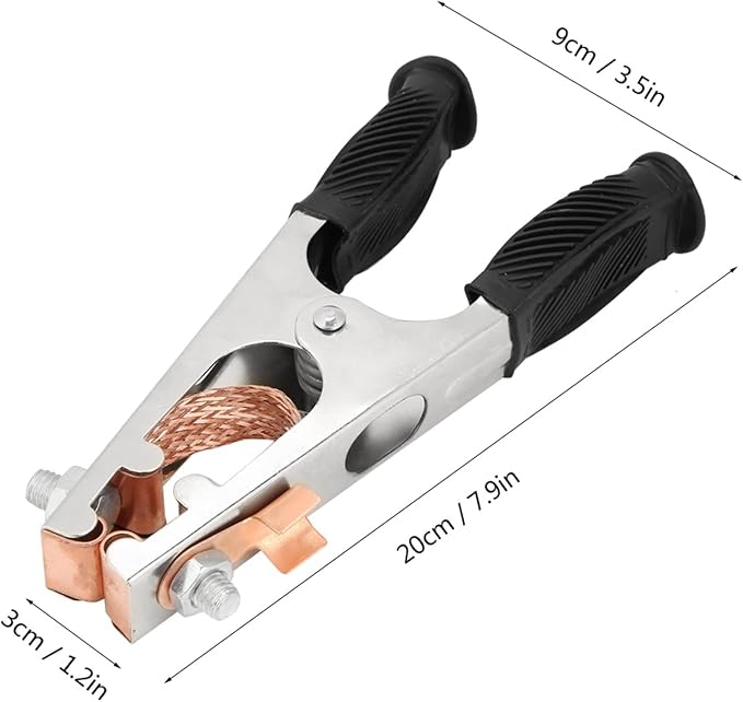 Welding Ground Clamp, 500A Electroplated Grounding Earth Clip | Copper Clips - Image 2