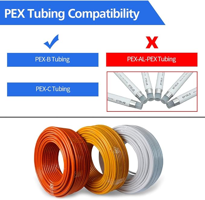 45pcs 1/2" PEX Fittings, Elbow TEE Straight Couplings Set, PEX Brass Crimp - Image 5