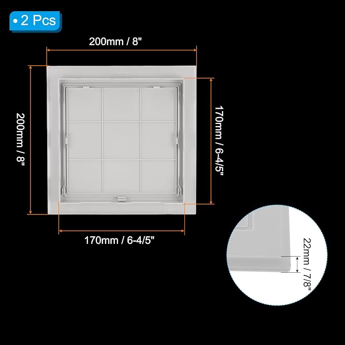PATIKIL 7x7 inch Removable Hinged Access Panel - Image 2