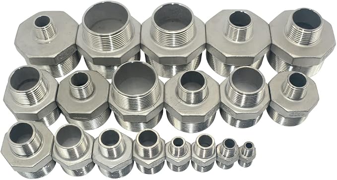 2" x 1-1/2" Male Threaded Reducing Nipple Fitting/Adapter, Stainless Steel - Image 6
