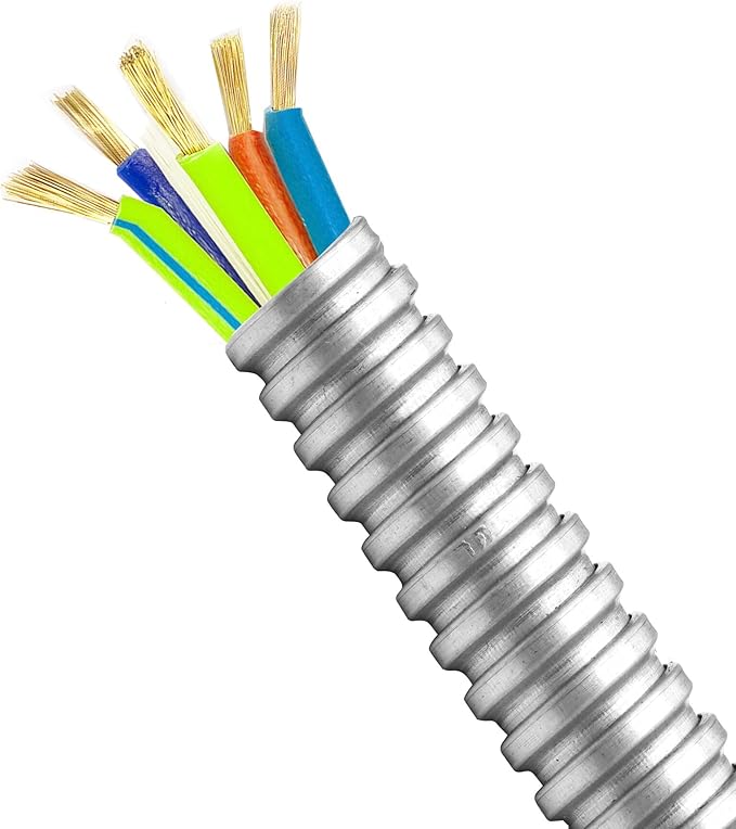 1 Inch 25 FT Flexible Reduced Wall Electrical Conduit, Iron Galvanized Cable - Image 6