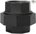 1" Black Pipe Fittings Union Home Expert 10 Pack | Malleable Cast Iron Pipe by HomeExpert