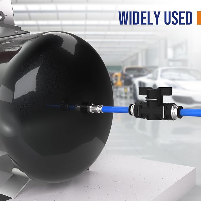 1/4 Push To Connect Valve, Shut Off Air Flow Control Fittings | Pneumatic - Image 5