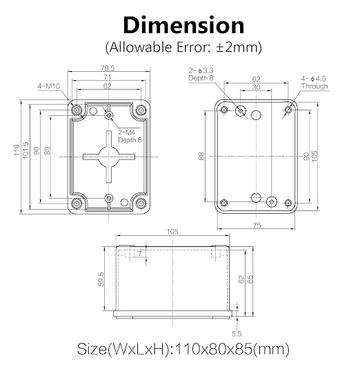 Junction Box IP67 Waterproof Dustproof ABS Plastic Project Box - Image 6
