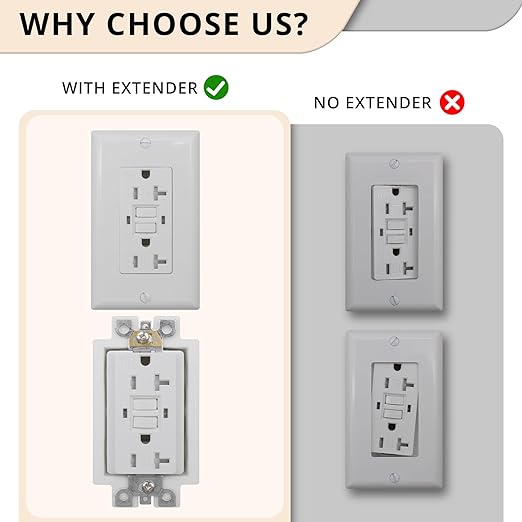 3-Gang BE3 Non-Metallic Electrical Power Outlet Box Extender, Electrical Outlet - Image 5