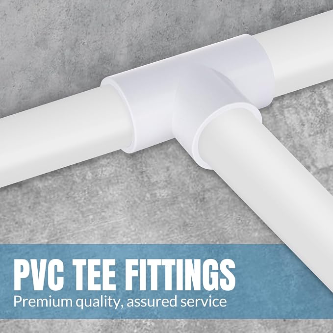 16 Pack 1 inch 3 Way Tee PVC Fitting, Furniture Grade Pipe Elbow Connector - Image 4