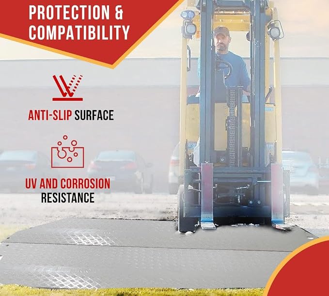 10 Pk 4' x 8' - 1/2" Thick Heavy Duty White Ground Protection Mats - Easily - Image 5