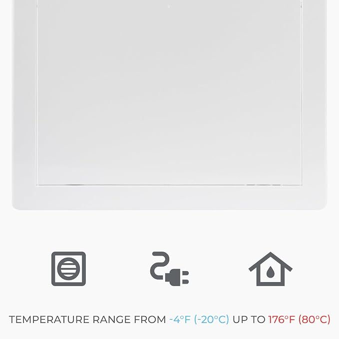 8x8 Inch White Access Panel for Drywall – ABS Plastic Square Wall, Ceiling - Image 6