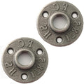 2Pack Inch Floor Flange Cast Iron Pipe Floor Threaded Pipe Fitting Industrial by Unknown