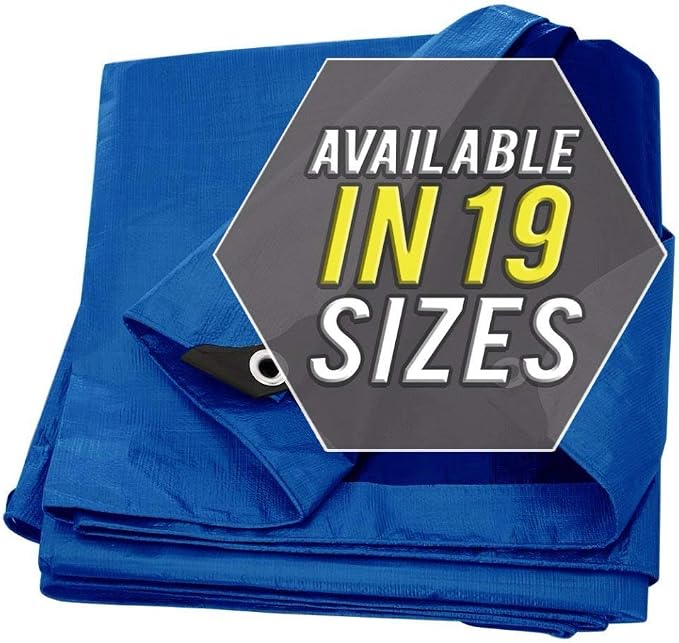 Tarp Cover Blue Waterproof 9x12 Great by Trademark+Supplies