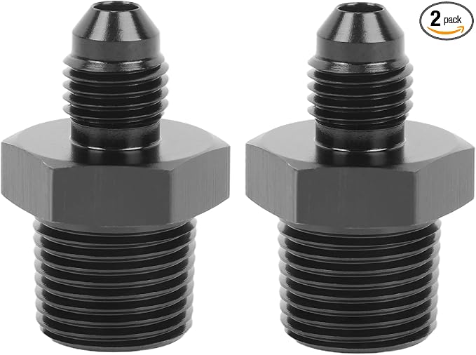 EVIL ENERGY 4AN Male Flare to 3/8" NPT Pipe Fitting Adapter Straight Aluminum by EVILENERGY
