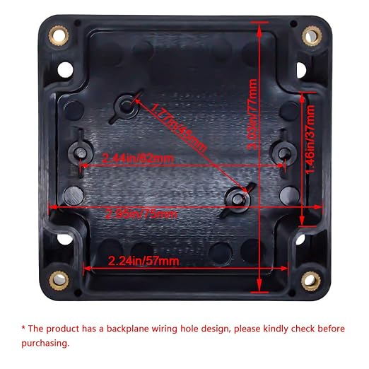 ABS Plastic Electrical Project Case Power Junction Box, Project Box Black - Image 5