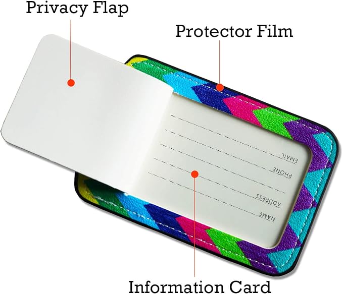 Luggage Tags for Suitcases-Colorful Luggage Tag 4 Pack - Image 3