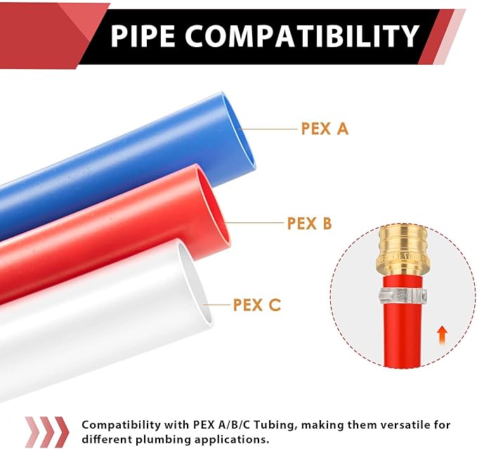 EFIELD Pex 3/4" x 3/4" Female NPT Thread Adapter | PEX Barb Crimp Brass Fitting - Image 4