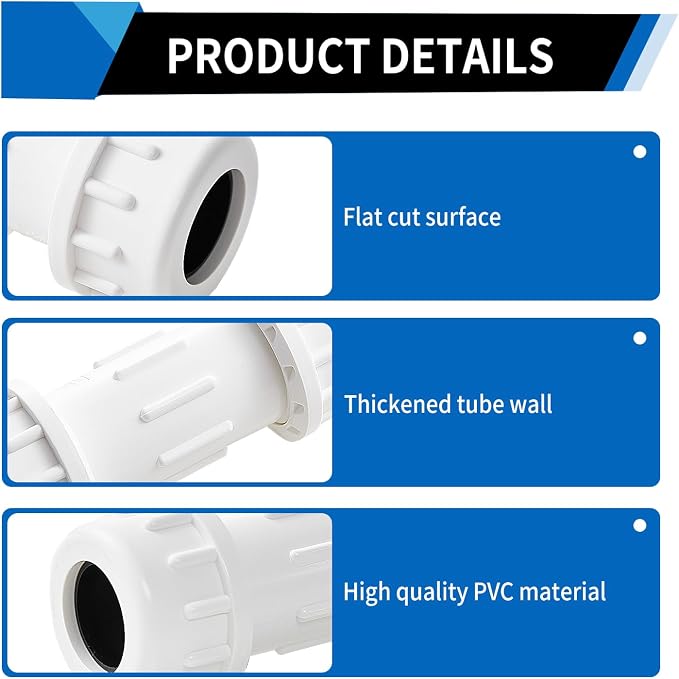 DONWARE 3" PVC Compression Coupling Cople de compresión PVC | Pipe Fittings - Image 6
