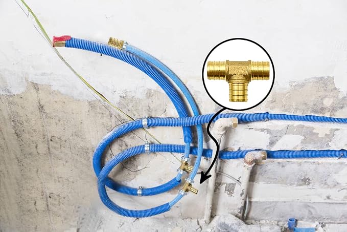 25 Pack 3/4" PEX Fittings, Brass Tee Fittings | - Image 7