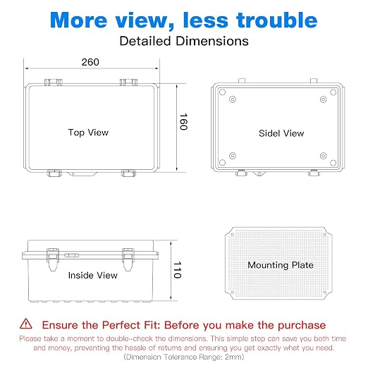 Junction Box Waterproof Outdoor Electrical Box IP67 ABS Project Enclosure | - Image 3