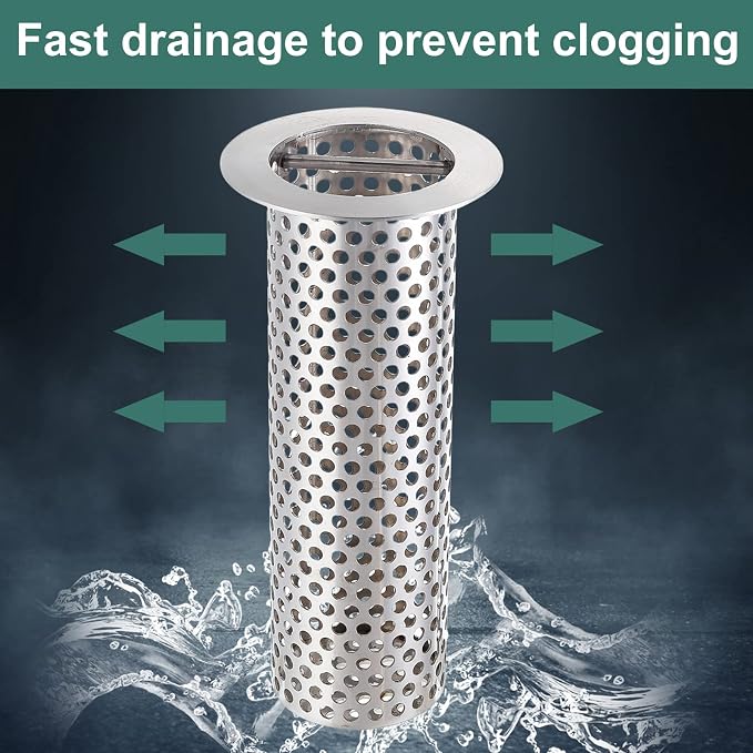 Commercial Floor Drain Strainer, osseph 316 Stainless Steel 2" x 6" - Image 5