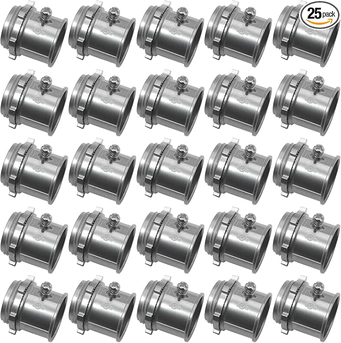 1 in. EMT Set Screw Connector, UL Listed, Zinc Die-Cast, 25 Pack | UL Listed by AIRTAK