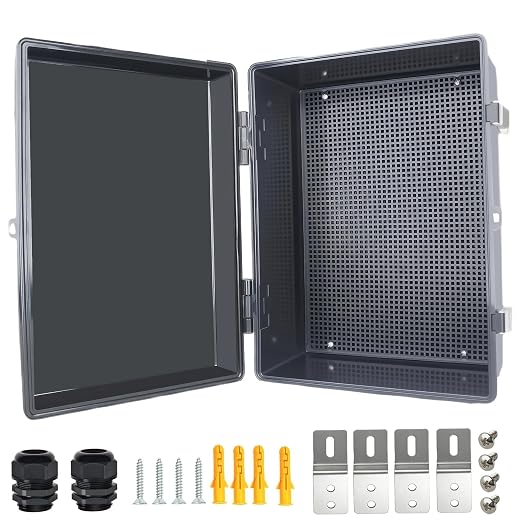 Electrical Junction Box, IP67 Waterproof Outdoor Box ABS Plastic Enclosure by Qukipet