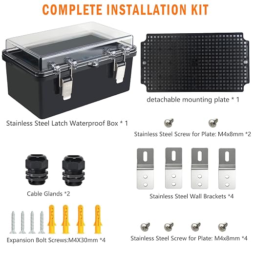 Electrical Junction Box, IP67 Waterproof Outdoor Box ABS Plastic Enclosure - Image 7