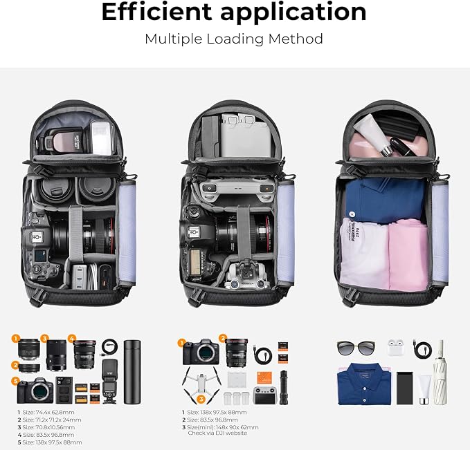 K&F Concept Camera Sling Bag Crossbody Bag Camera Shoulder Backpack - Image 3