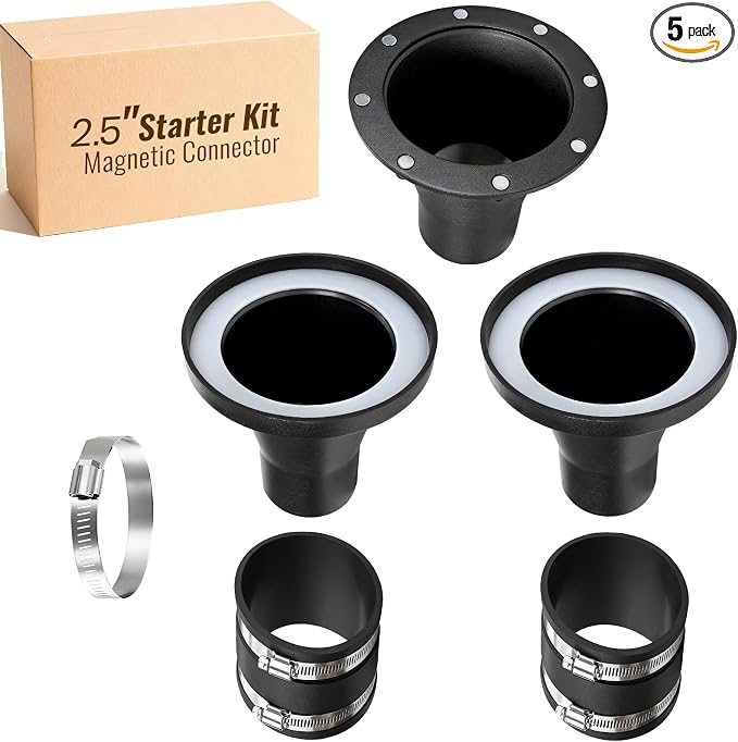 4" to 2-1/2" Magnetic Dust Collection Fittings, 8 high-strength magnets by Pump