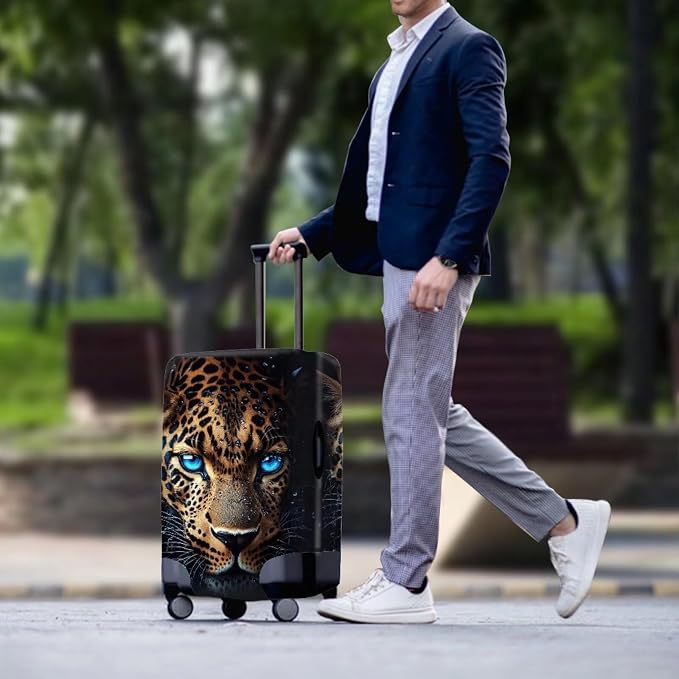 Cool Laopard Luggage Cover Universal Fit 22-25 Inch, Animal Print, - Image 3