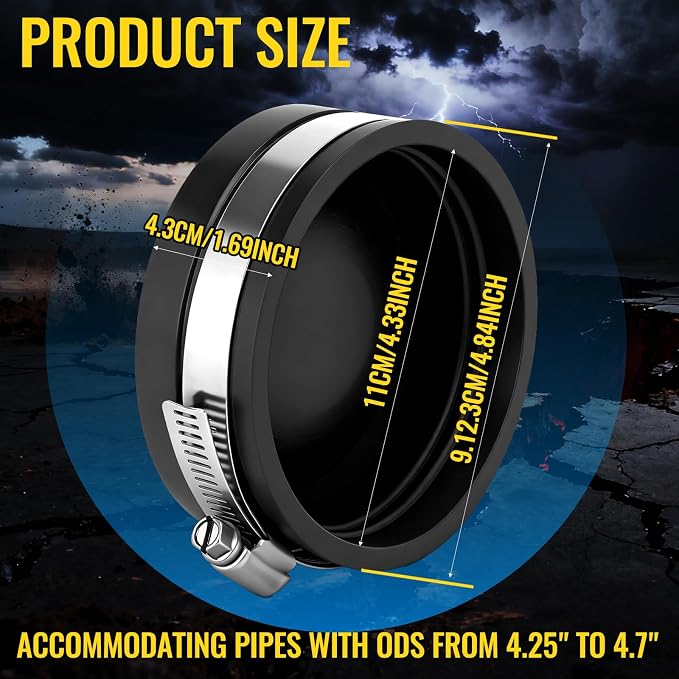 12 Pack 4 Inch Flexible PVC Pipe Cap - Image 2