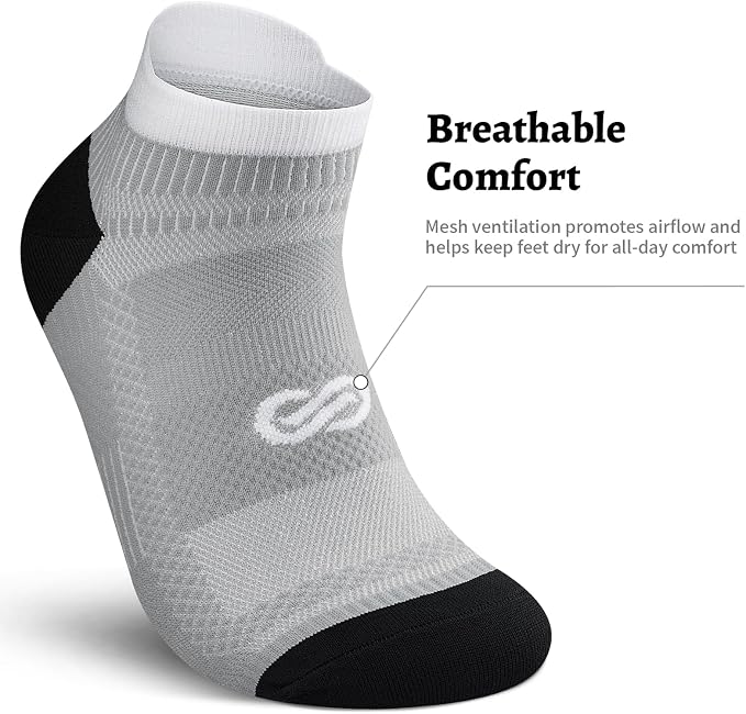 PAPLUS Ankle Compression Sock for Men and Women 2/4/6 Pairs, Low Cut - Image 5