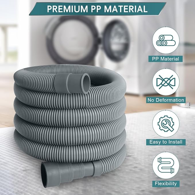 4.9FT Washing Machine Drain Hose Extension Kit - Image 4