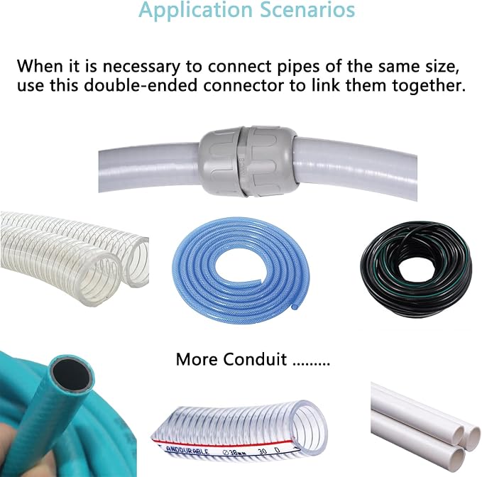 NPT 1/2 Double Conduit Liquid-Tight Connector Straight | Extend Repair Conduit - Image 4