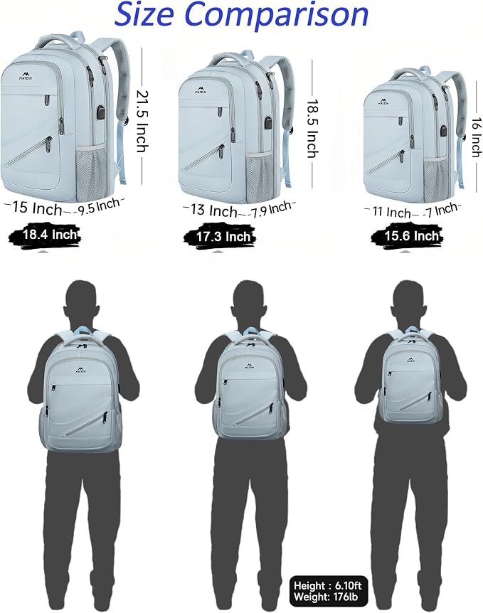 MATEIN 18 Inch Laptop Backpack for Women, TSA Approved Laptop Rucksack Large - Image 4