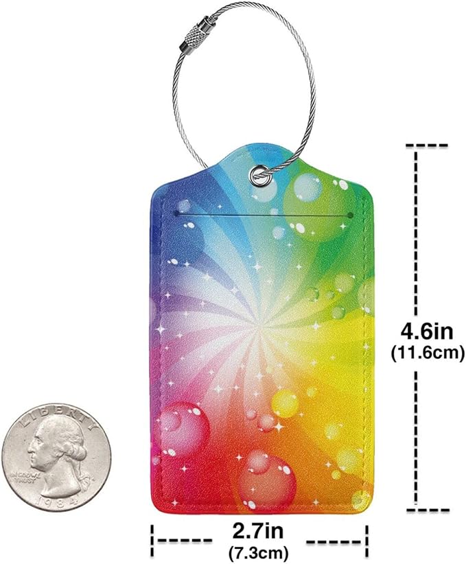 Pretty Colorful Rainbow Luggage Tags - Image 5